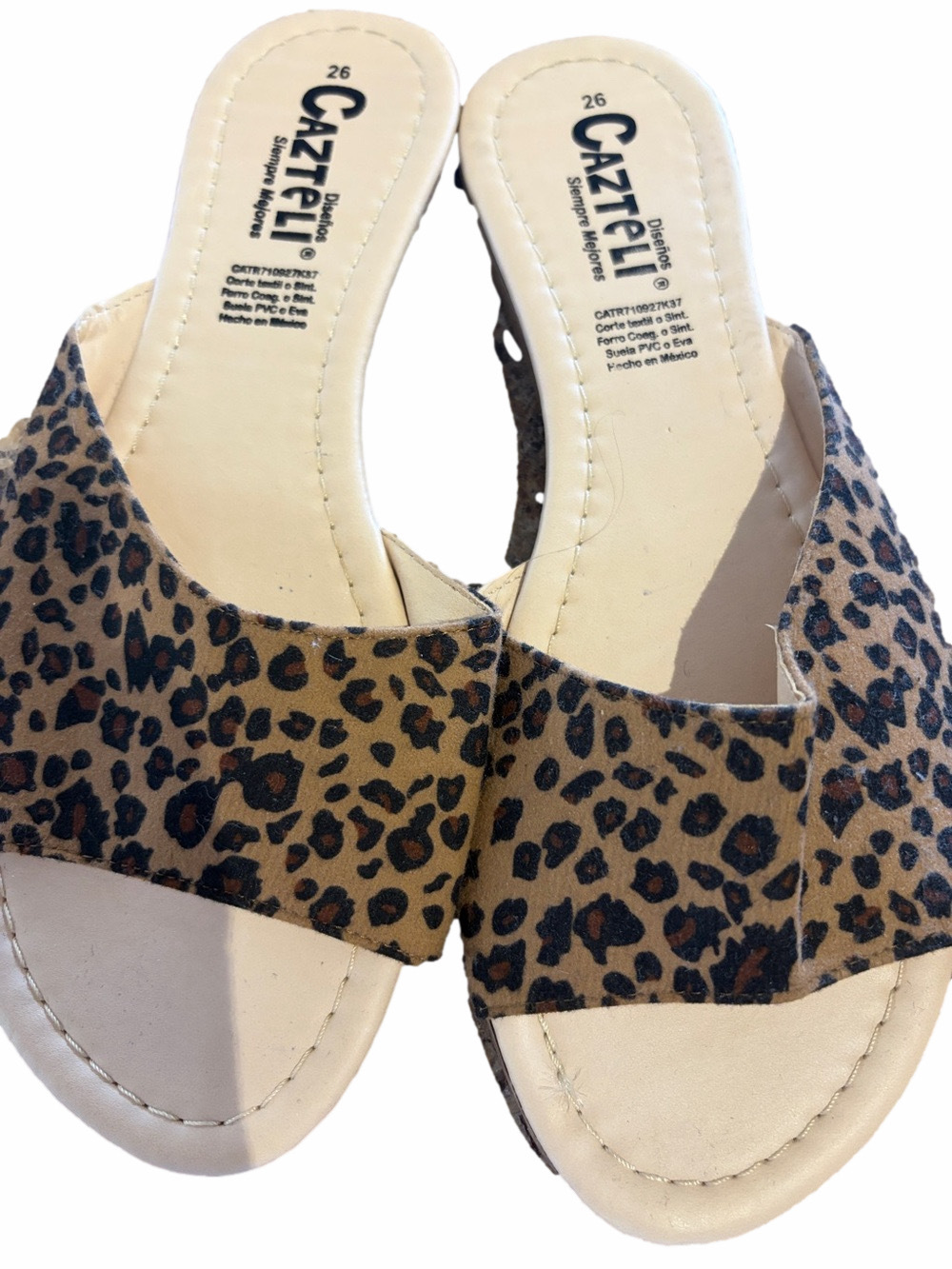 Cazteli Diseños Leopard Print Slip-On Sandals | NWOT | Sz 9